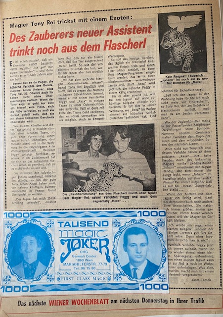 Tony Rei Presseartikel